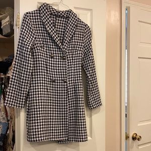 Houndstooth blazer coat